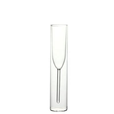 China Viable High Quality Glass Cup Champagne Glass Coffee Mug Beer Double Double Red Wine Glass Mug for sale