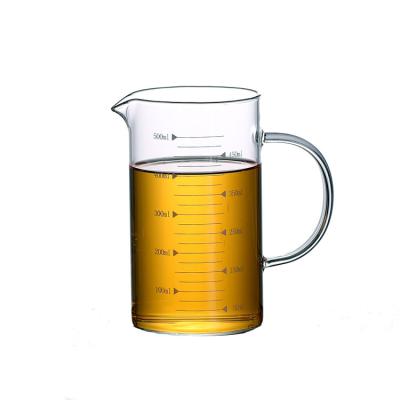 China Sustainable Borosilicate Glass Measuring Cup With Graduated Glass for sale