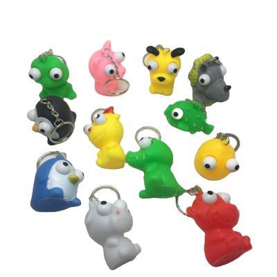 China Children's Toys Funny Cartoon Duct Animal Squeezing Eyes Soft Animal Toys Squeeze Eye Animal Toy for sale