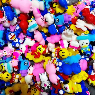 China Cartoon Toys Mini Dolls Cute Little Animals Toys Soft Rubber Cartoon Figures Toys Mix Models PVC Action Numbers Toys For Children for sale