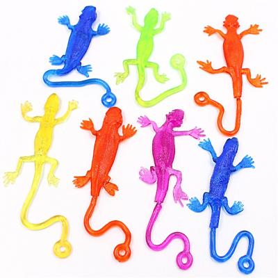 China Children's Toys TPR Animal Material Transparent Sticky Lizard Toys Soft Sticky Jelly Novelty PVC Funny Kids Toys for sale