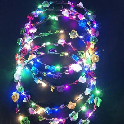 China Colorful Noctilucan Toy Luminescent Head Ornaments LED Vines Noctilucent Glow Lamp Kids Toys Garland Birthday Gift For Girl for sale