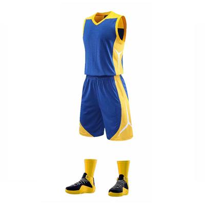 China Best Training Set Breathable Sublimation Sale Men's Basketball Uniforms Kit Quick Dry Club Sportswear Basketball Tank Top for sale