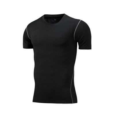 China Men's Fitness Compression Shorts Sleeve Shirt Breathable Base Layers Running Shirt Male Fitness Sport Shirt for sale