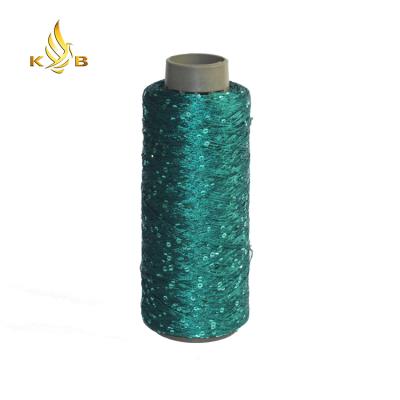 China Waterproof Crochet Sequin Yarn Beaded Bright Colors Polyester Yarns for sale