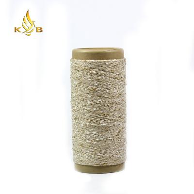 China Fancy gold lurex knot viable metallic polyester yarn for knitting for sale