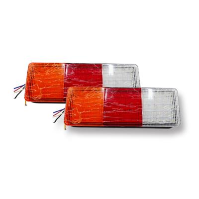 China Plastic Factory 75LED tricolor rear tail  lamp work marker lamp for heavy truck trailer engineering vehicle12V/24V/10-30V for sale