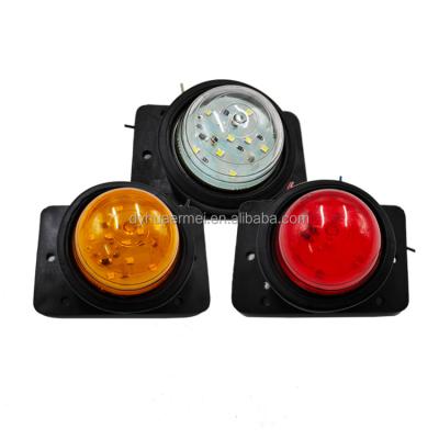 China Plastic+rubber Source factory 10LED rubber waist lamp height indicator side marker signal lamp for CIMC truck trailer24V/12V for sale