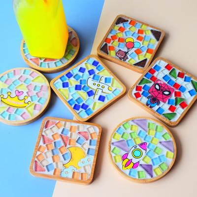 China interesting & Funny Kids Open Coasters Art Mosaic Tiles Coaster DIY Kit for Kids Handmade Other Education Toys for sale