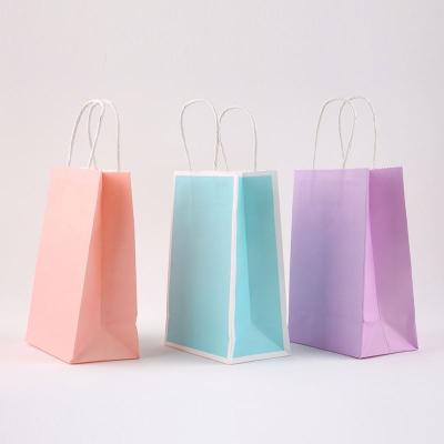 China Yunqian Recyclable Recycling Material OEM Hot Selling Colorful Shopping Bag With Handle for sale