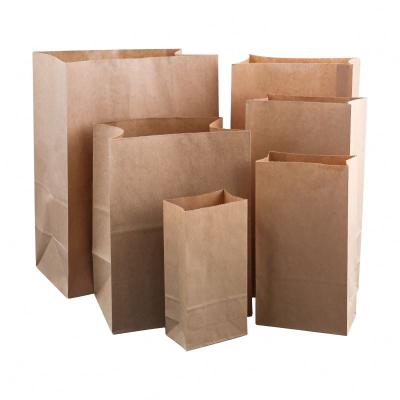 China Recyclable SOS Disposable Kraft Bag Take Away Packaging Fast Food Delivery Paper Bag For Burger, Sandwitch, Bread for sale