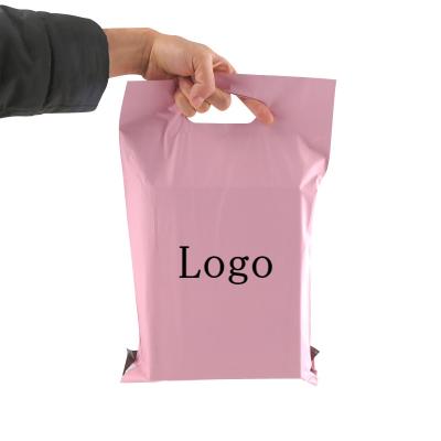 China 100% Manufacturer Compostab Mailer Poly Plastic Mail Express Bags Custom Made Biodegradable Shipping Messenger Bag With Handle for sale