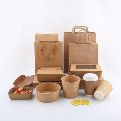 China Disposable Biodegradable Wrapping Paper Soup Paper Bowl Paper Cups Take Out Craft Soup Disposable Paper Bowl With Lid for sale