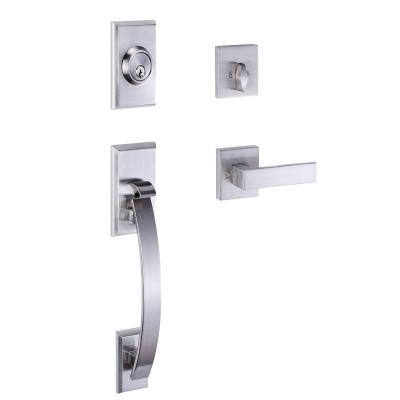 China North American Standard High Quality Zinc Alloy Door Lock Wide Application Handle Set For Entry Handle Lock for sale