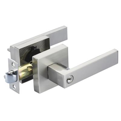 China Tubular American Wide Door Lever Passage Application Lever Lock Privacy Door Handle for sale