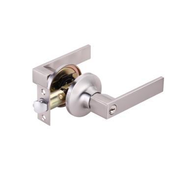 China High quality wide low price elegant design application satin nickel color door handle zinc alloy lock for sale