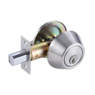 China Factory Anti-theft Chinese Single Cylinder Lock Round Shape Zinc Alloy Deadbolt Lock For Home Office for sale