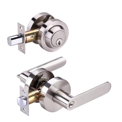 China Wide application heavy duty lever lock with single deadbolt lock security keyed likewise combination door lock zinc alloy set for sale