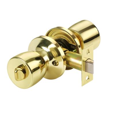 China Durable Use Zinc Alloy Brushed Metal Stainless Steel Knob Door Spherical Cylinder Lock For Household Doors for sale