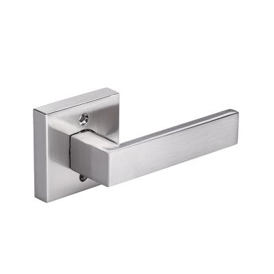 China Modern heavy duty dummy nickel brushed door handle lock satin nickel closet door lever handle lockset to handle running dummy for sale