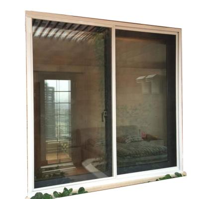 China Magnetic Aluminum Sliding Window System Restaurant Kitchen Screen Aluminum Sliding Window With Mosquito Screen for sale