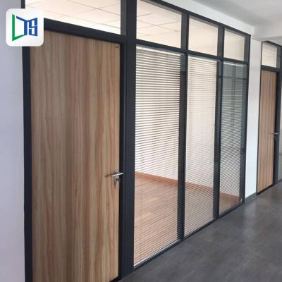 China Modern Cubicle Partition Office Aluminum Profile For Office Low MOQ Single Glass Wall Office Aluminum Partition From The Wall for sale