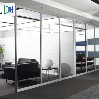 China Customized Soundproof/Waterproof Aluminum Framed Wall Frosted Glass Soundproof Office Partitions Casement Doors for sale