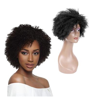 China Afro American Women's Natural Curly Explosion Instant Girls Hair Factory Hair Curly Small Short Curly Wig for sale