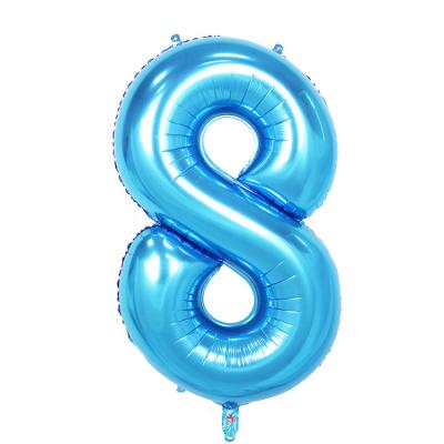 China Party Decoration Party Needs 40 Inch Mylar Balloons Large Number Blue Digital Foil Balloons for sale