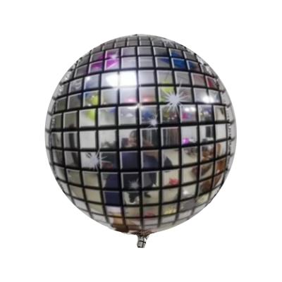 China Wholesale Sealed/Long Blow Self 22 Inch 4D Mirror Laser Balloons Disco Stage Around Rotating Projector Foil Balloons for sale