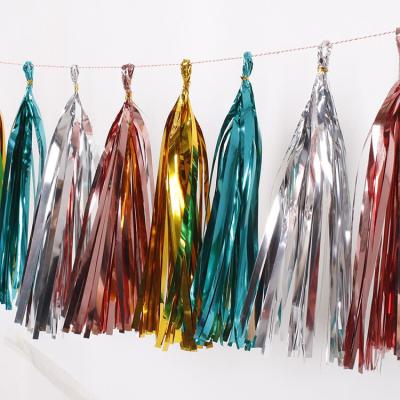 China Party Decoration Event Party Supplies Tissue Paper Foil Tassel Hanging Garland for Graduation Party Decoration for sale