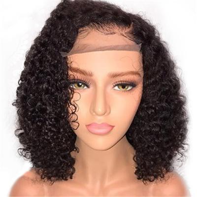 China Remy Human Hair Soft Jerry's Short Curly 100% Virgin Hair Bob Wig 13x6 Lace Curly Headband Virgin Hair For Black Women for sale