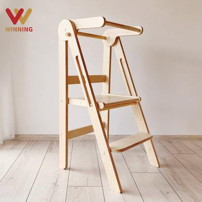 China Kitchen Adjustable Step Stools (Height) Kids Learning Tower Montessori Practice Height Adjustable Stool Kids Foldable Study Aid Tower for sale