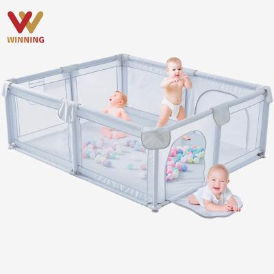 China Easy Install Baby Safety Fence Indoor Kids Fence Toddler Playpen Crawling Mat Toys Plastic Children Game FenceChildren Indoor Pl for sale