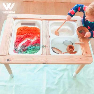 China Eco-friendly Material Winning Montessori Kindergarten Furniture Sets Wooden Children Kids Table Activity Table And Chair Set Kids for sale