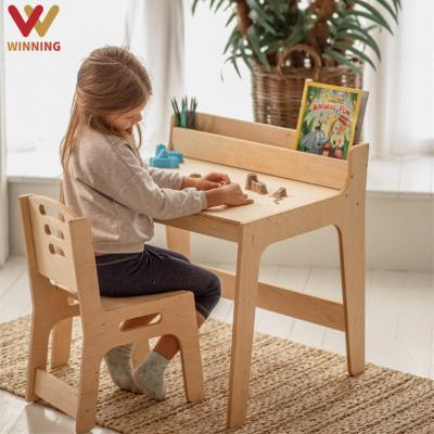 China Eco-Friendly Kindergarten Desk Study Nursery Wooden Baby Children Kids Table Chair Activity Sets Preschool Kindergarten Kids Furniture Set for sale