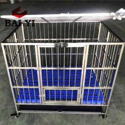 China Sustainable Dog Cage Plastic Stainless Steel Floor And Modular Dog Cage Wholesale for sale