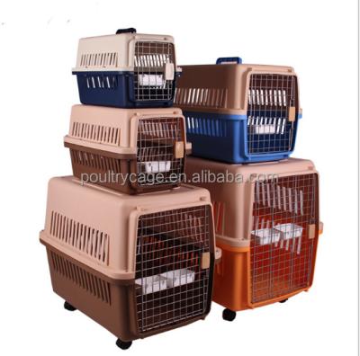 China Breathable plastic dog transport chamber and box and cage for sale