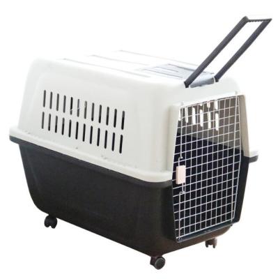 China Colors Breathable Collapsible Flying Dog Plastic Pet Cage For Sale Cheap Airline Approved for sale