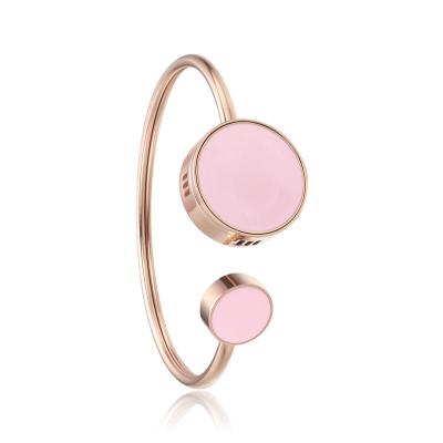 China Hot Sales FASHIONABLE 2020 Latest Rose Gold Stainless Steel Essential Oil Diffuser Bracelet Bangles for sale