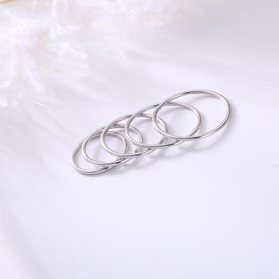 China Rings 2020 New Arrival Fashion Finger Jewelry CLASSIC Material Stainless Steel Ring Silver Color Minuteness Thin For Women for sale