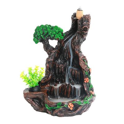 China Creative Antique Art Resin Backflow Censer Incense Tray Censer Modern Handwork Decoration for sale