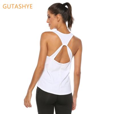 China Breathable Sexy Backless Yoga Tank Tops For Yoga Sleeveless Shirts Workout T-shirt Fitness Women Sport Vest Quick Dry Running Lady for sale