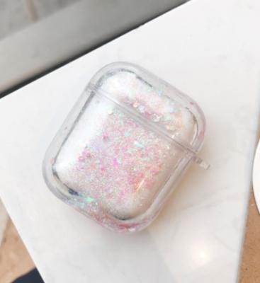 China Fashionable Shockproof Shockproof Top Cover Glitter Protective PC Case For Airpods for sale