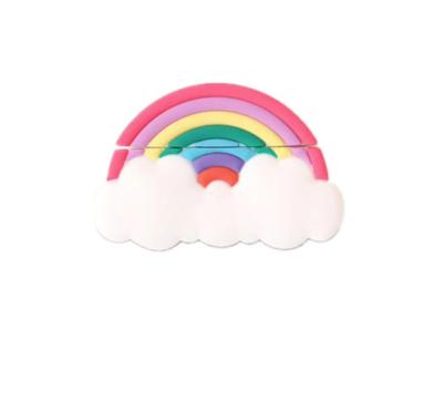 China Fashion Cool Design Silicone Character Cover Best Good Quality Soft Silicone Cover For Hook Rainbow Wireless Cloud Character 3D Earphone Cover Device For Airpods pro for sale