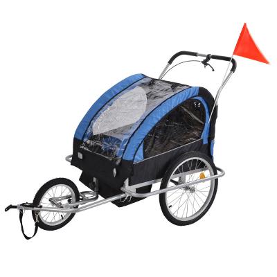 China Mid Size Sustainable High Quality Waterproof Stroller for Pets Dogs Cats Baby Grade Bicycle Trailer Cart 2 in 1 for sale