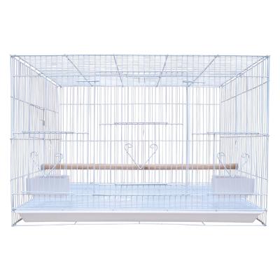 China Large Breathable Comfortable Foldable White Parrot Bird Cage With Multiply Door For Peony Parakeet Pet Living Room for sale