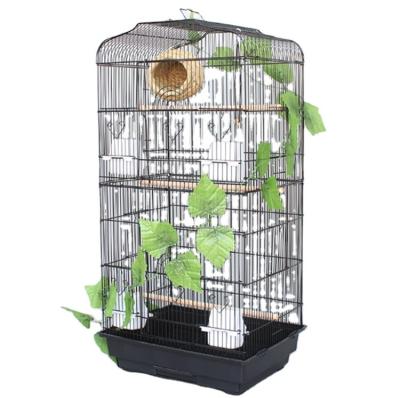 China Large Breathable Bird House Parrot Cage Breeding Wheeled Luxury Bird Cage for sale