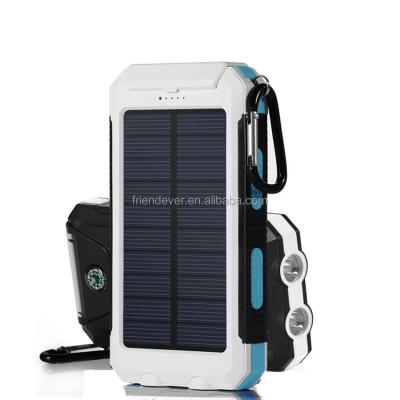 China New waterproof smart power bank with LED torch, rohs solar power bank for sale