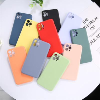 China Colorful Liquid Silicone Feel Colorful Custom Cell Phone Case For iphone 11 Pro Max for sale